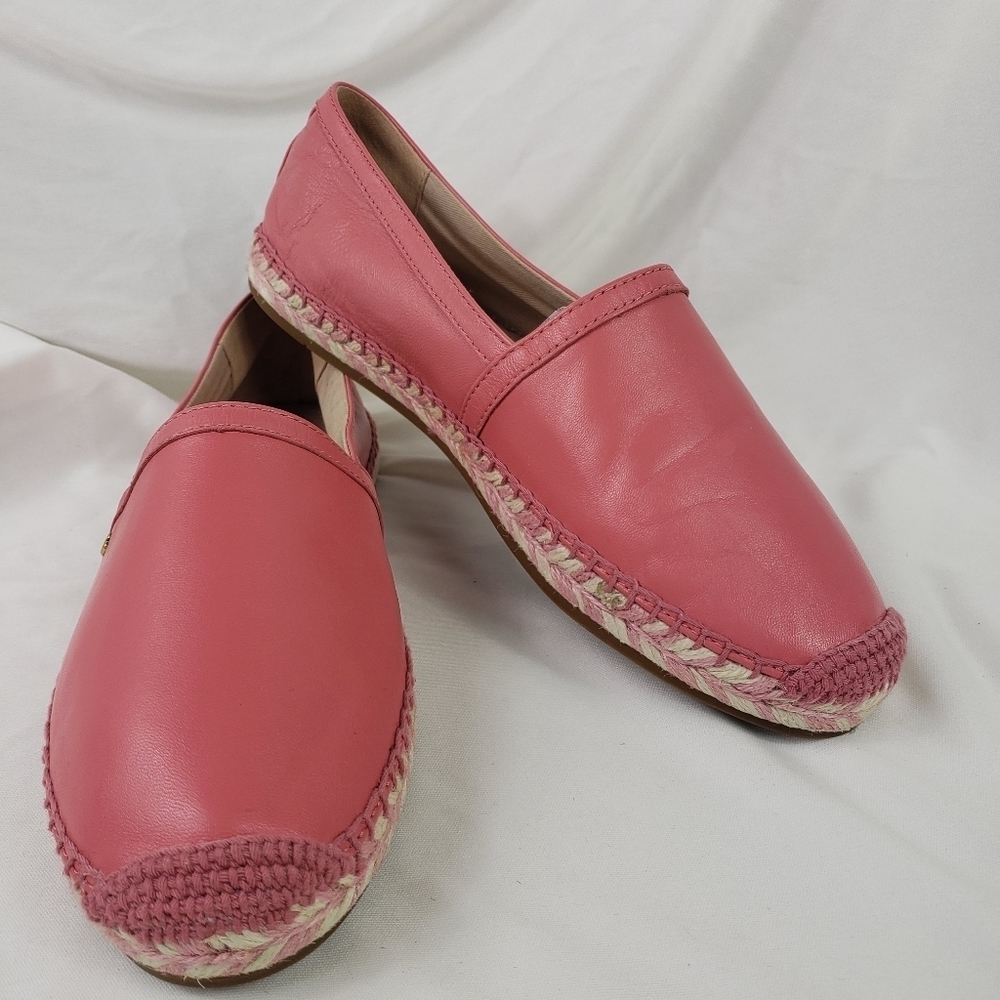 Coach Leather Espadrille Loafer Flat
